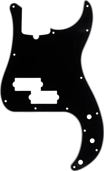 Fender Pickguard Precision Bass® 13-Hole Mount (with Truss Rod Notch) Black, 3-Ply